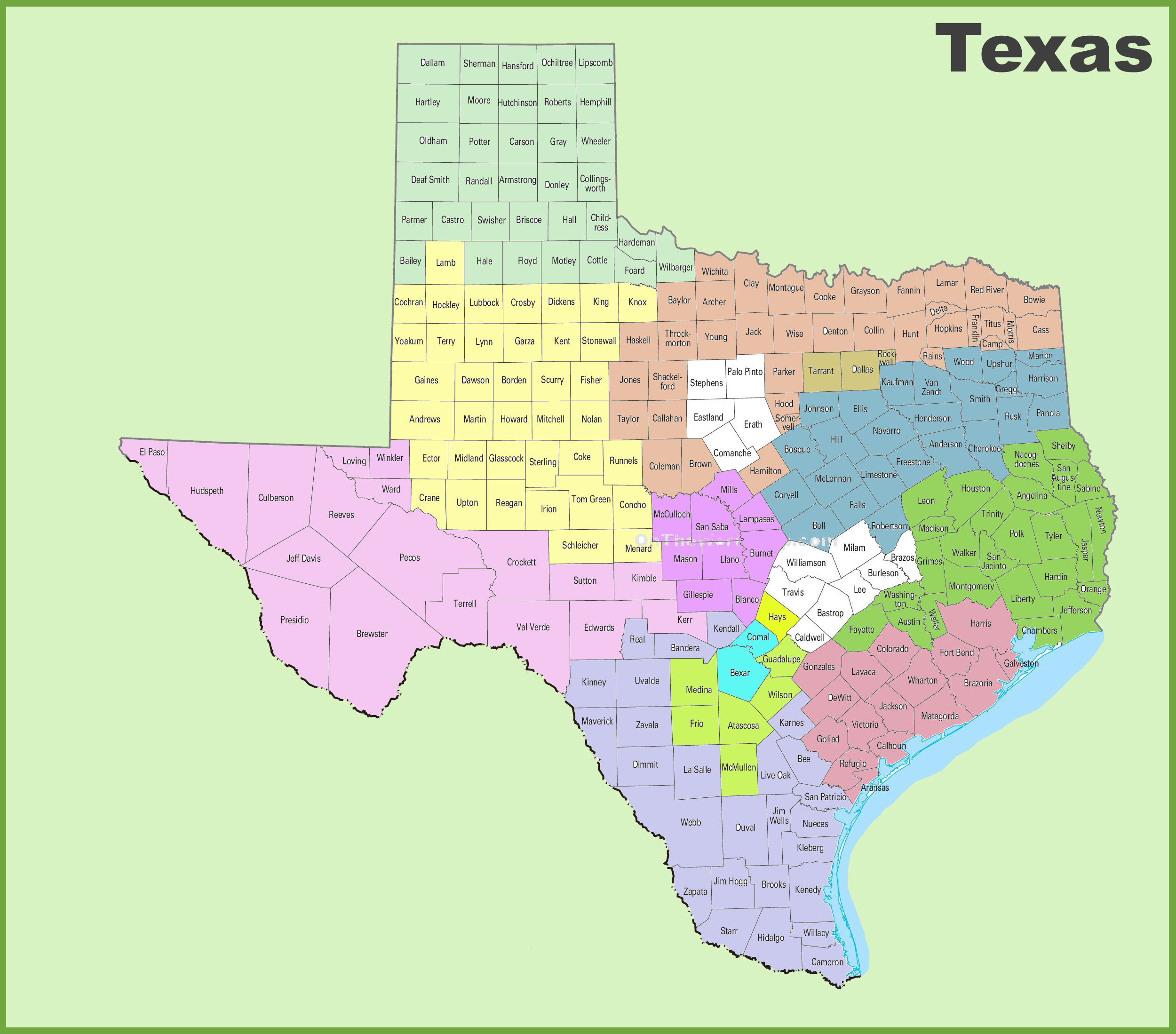 254 Counties in Texas – Sandy in Texas