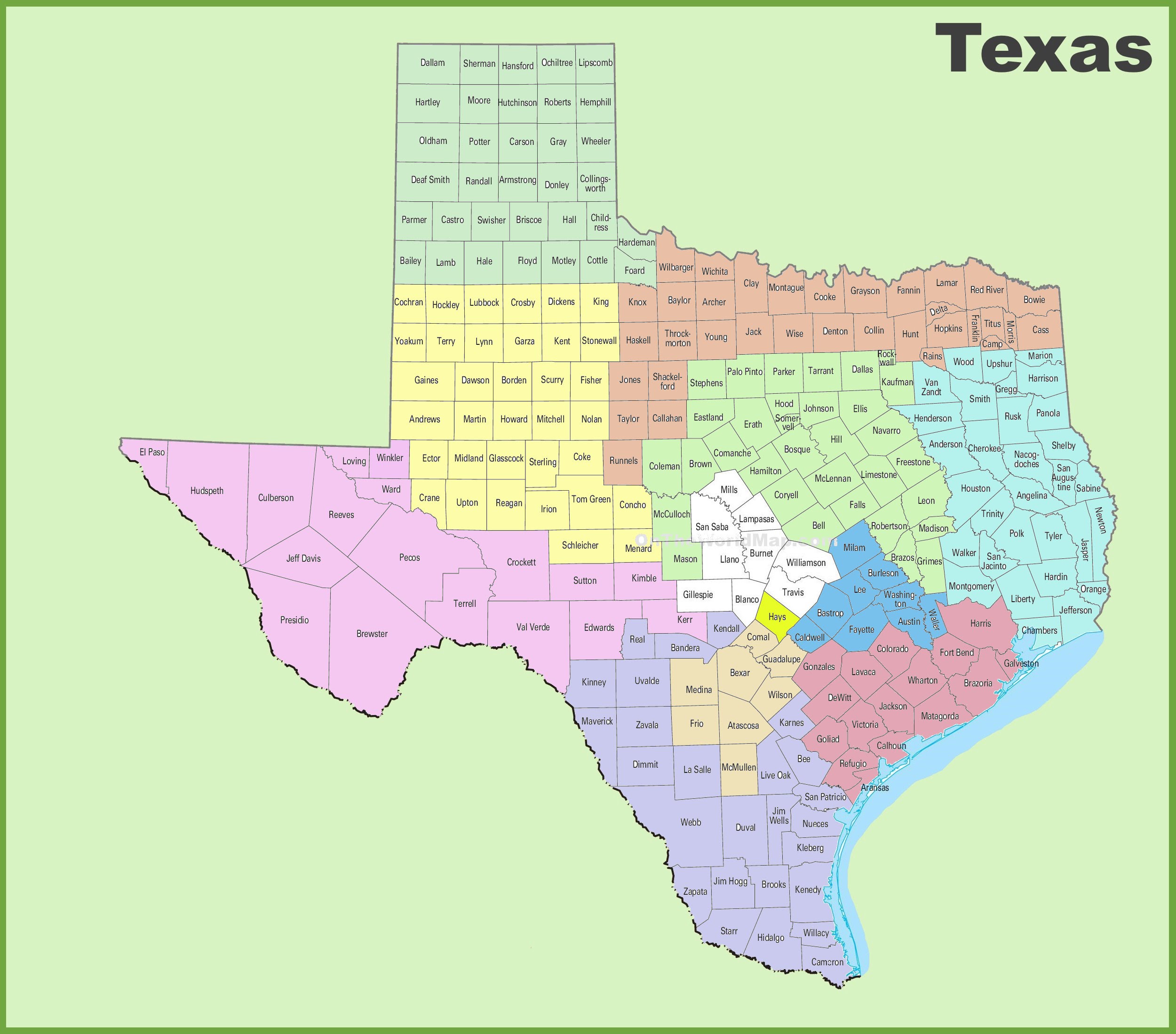 254 Counties in Texas – The Rationale and the Plan – Sandy in Texas